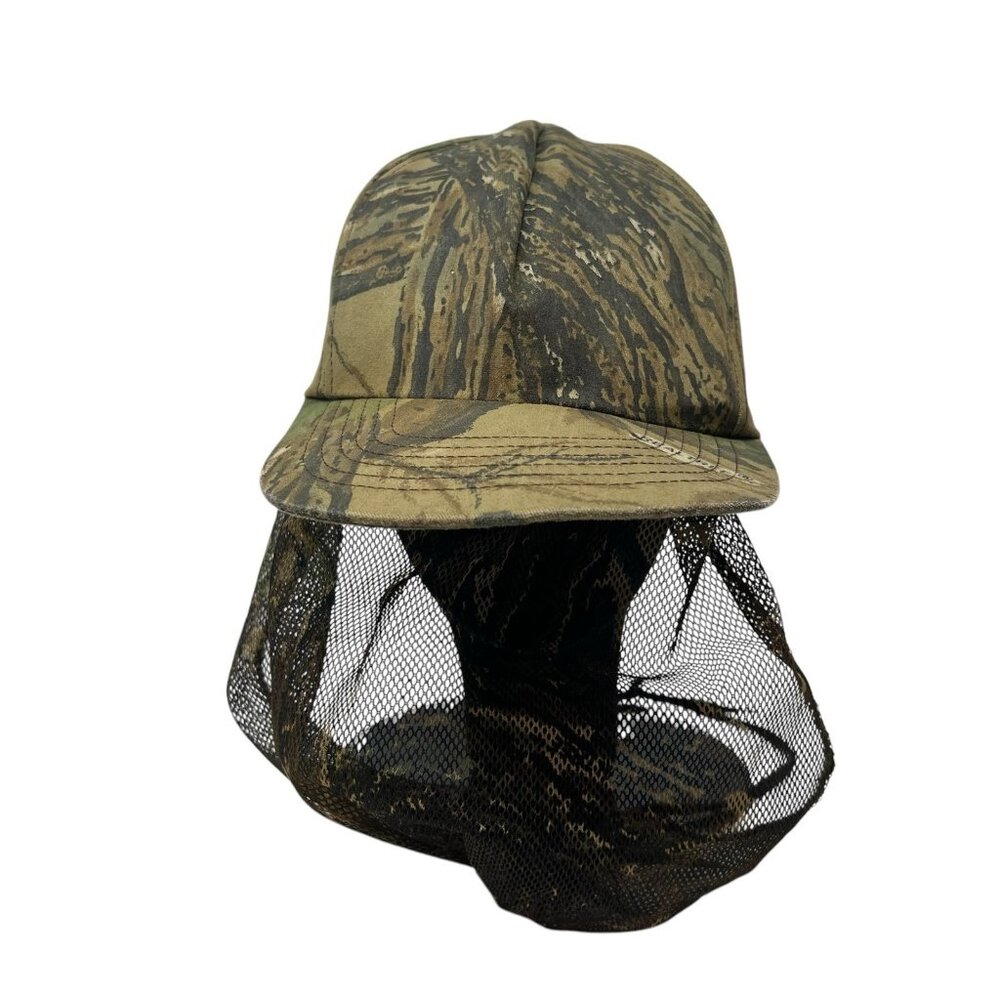 Whitewater Outdoors Realtree Camo Hat Snapback Face Net Hunting USA Made Vintage